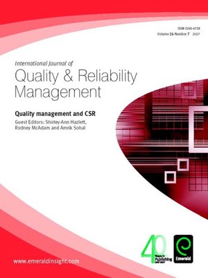 cover image of International Journal of Quality & Reliability Management, Volume 24, Issue 7